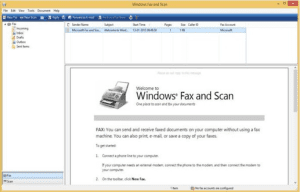 Windows fax and scan setup
