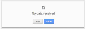 fix no data received error