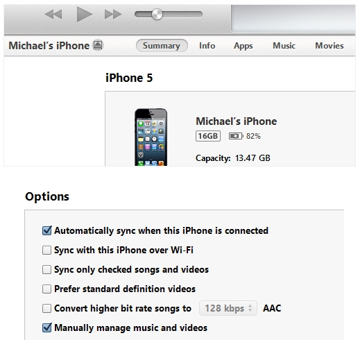 Trick to copy music files to iPhone without iTunes sync